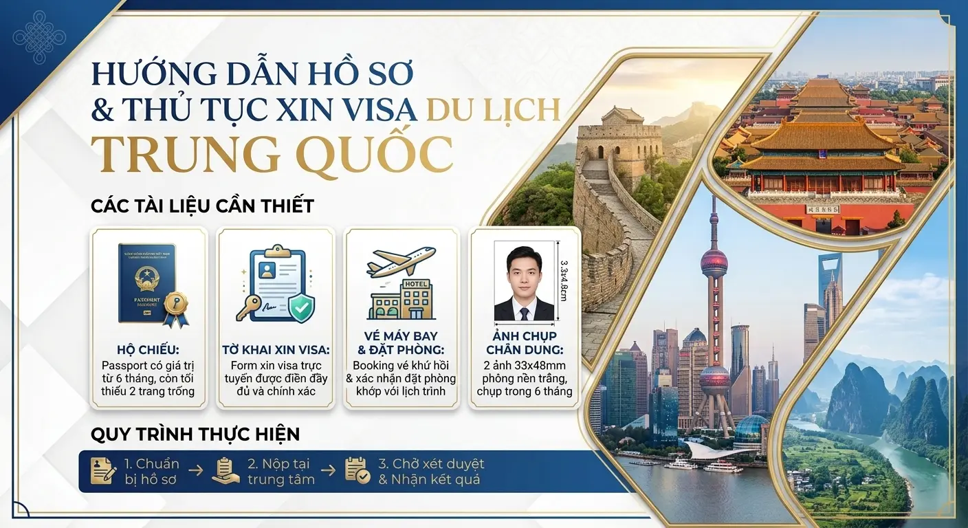 Hồ sơ visa du lịch Trung Quốc